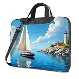 The Lighthouse - Mochila para laptop para mujer, diseño de barco de vela, Color, 29x38cm