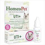 HomeoPet Feline UTI+, Safe and Natural Urinary Tract Supplement for Cats, Feline Urinary Tract Support, 15 Milliliters