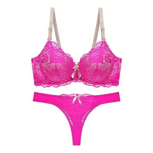 Lift Reviews Sujetador de moda sexy para mujer, transpirable, absorbente de sudor, ajuste de luz, ropa interior sin tirantes, Rosa intenso., 90B