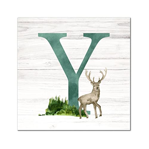 Lettre Y en bois de qualité avec monogramme vintage pour décoration murale