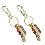 WATIIFUFU Messing Schlüsselanhänger 2 Stück mit Pferdemotiv und Feng Shui Wu Lou Münzen Glücksbringer für Chinesische Neujahr 2026 Langlebig und Vielseitig für Auto Tasche und Schlüsselbund