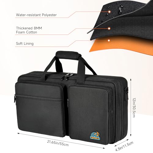 Image of DJ Controller Case Compatible with Pioneer DDJ-FLX4 /DDJ-REV1 /DDJ-400 /DDJ-SB3 /DDJ-RB,Padded DJ Controller Storage Bag Fits for Numark Mixtrack Pro FX /Platinum FX /Roland DJ-202 (21.5 x 12 x 2.5 in)