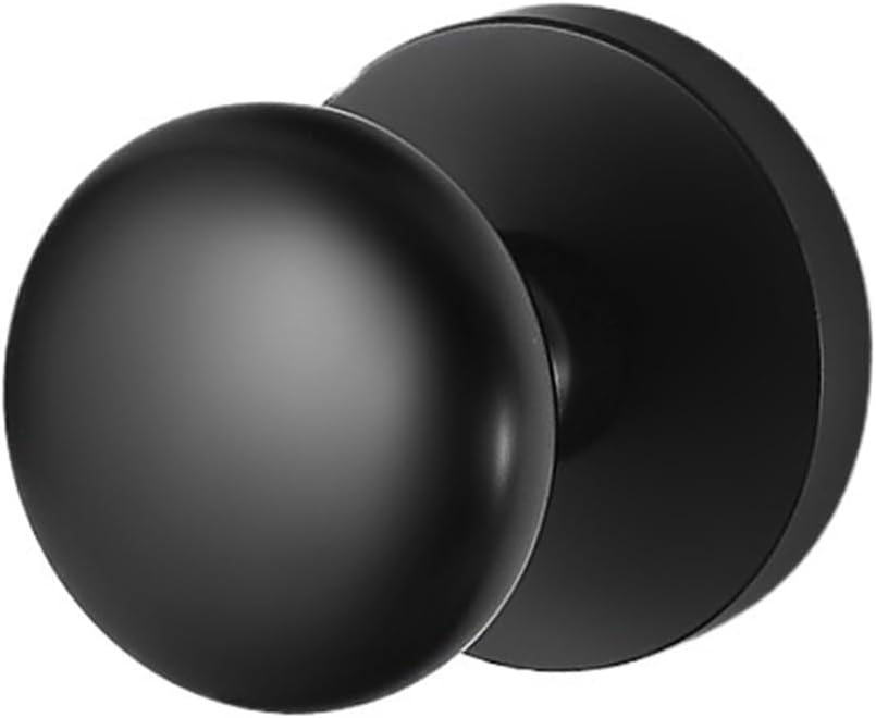 Modern Simple Indoor Invisible Door Lock zinc Alloy Door Handle Wooden Door Bedroom Room Magnetic Door Lock(Brushed Copper Round Invisible)