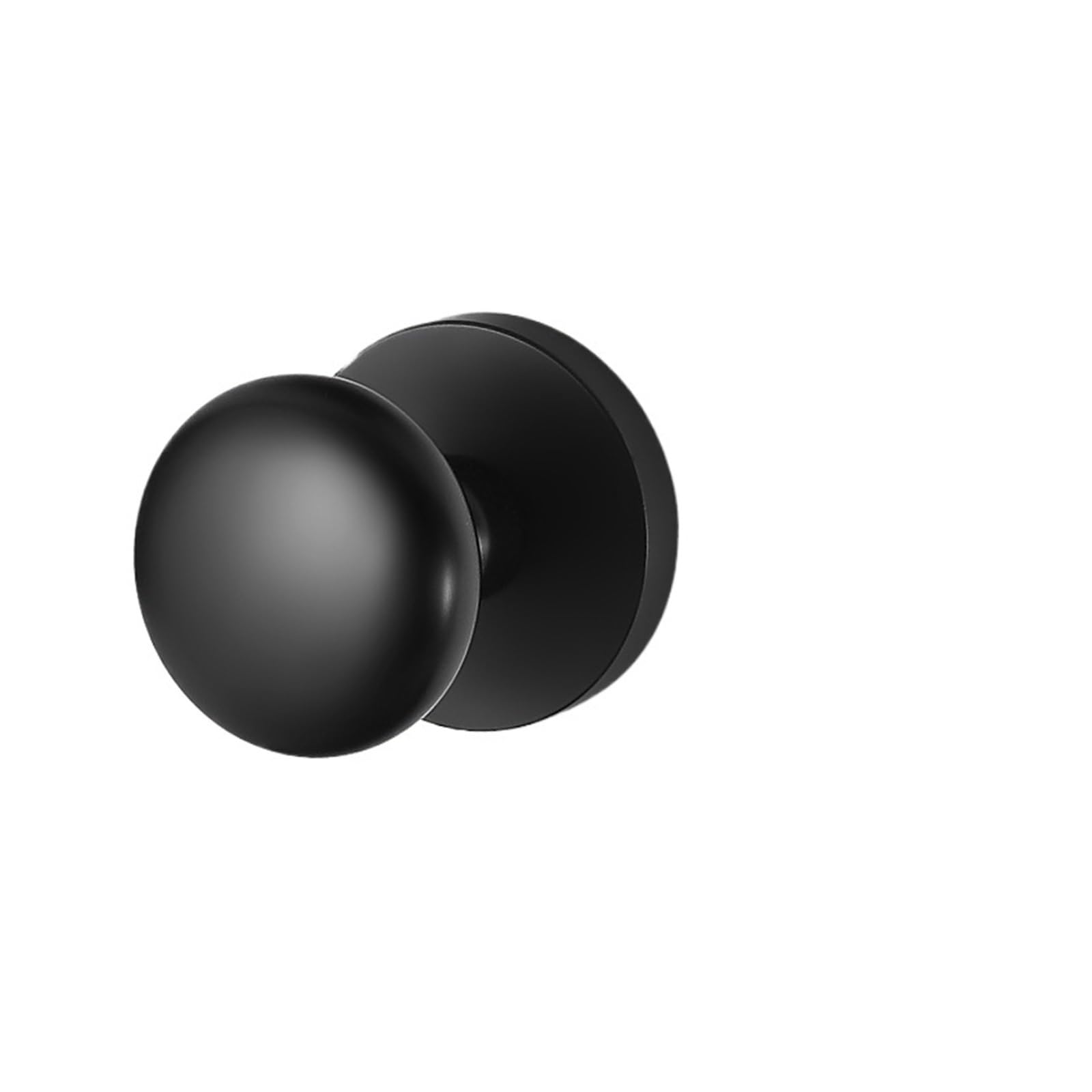 ZONSHJDKR Magnetic Door Lock Zinc Alloy Handle Invisible Knob for Wooden Bedroom Room Modern Simple Keyless(Ya Black Round Invisible Lock)