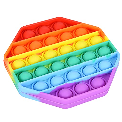 DTBG Push Pop Bubble Fidget Sensory Toy/Stress Relief Toy Squeeze Toys Silicone Pressure It Relieving Toys for Kids and AdultsΓ―ΒΌΛ1-Rainbow OctagonΓ―ΒΌβ° DTBG Push Pop Bubble Fidget Sensory Toy/Stress Relief Toy Squeeze Toys Silicone Pressure It Relieving Toys for Kids and AdultsΓ―ΒΌΛ1-Rainbow OctagonΓ―ΒΌβ°