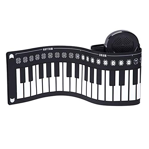 ChengBeautiful Piano À Main 49-clé Pliant Piano Roll Silicone PORTATIVES Piano Roll Débutant Piano électronique for Les Enfants (Couleur : Black, Size : 83×22.5cm) - Les Beatles, Paul McCartney, John Lennon, RIngo Starr, George Harrison ChengBeautiful Piano À Main 49-clé Pliant Piano Roll Silicone PORTATIVES Piano Roll Débutant Piano électronique for Les Enfants (Couleur : Black, Size : 83x22.5cm) – Image 3