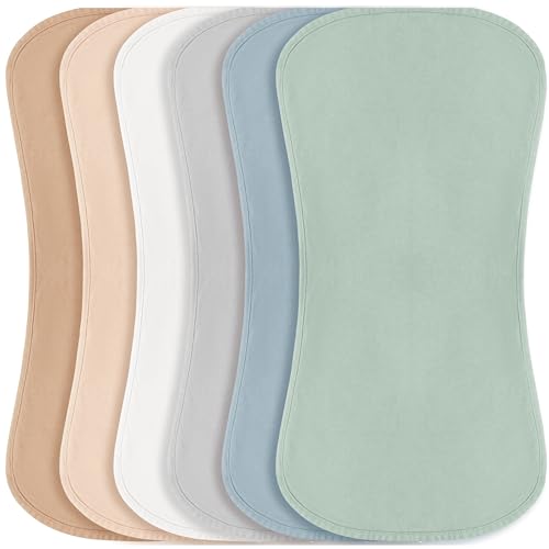 Image of Konssy Baby Burp Cloths Sets for Unisex- 6 Pack Large Cotton Burping Cloth for Newborn, Baby Girls and Boys