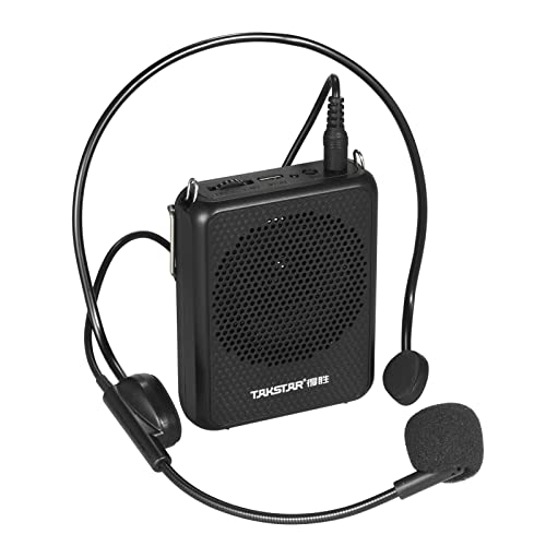 Cnll Amplificador de som portátil E126A mini amplificador de voz com microfone de cabeça com fio e c