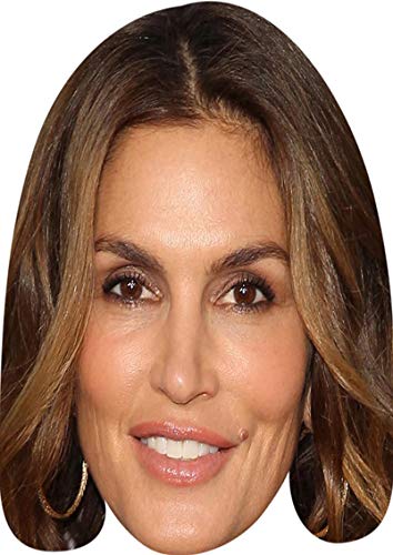 Foxyprinting Cindy Crawford Celebrity Cardboard Party Face Mask Fancy Dress Party Face Fancy Dress