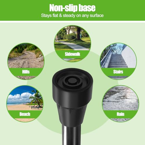 image for Ez2care Adjustable Folding Crutch, Metallic Grey - Universal Size 5'1