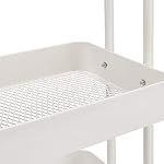 Amazon Basics 3-Tier Rolling Utility or Kitchen Cart, Lockable Wheels, Multifunctional Storage, White - Image 3