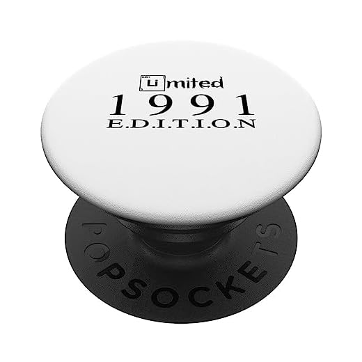 Edición limitada 1991 Cumpleaños 1991 Vintage 1991 PopSockets PopGrip Intercambiable