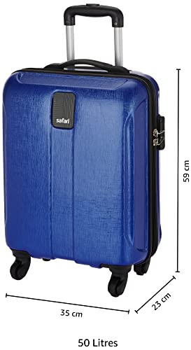 Image of Safari Thorium Stubble 55 Cms Polycarbonate Blue Cabin 4 wheels Hard Suitcase