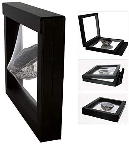 Marco para monedas expositor flotante 3D negro de 27,5 x 22,5 cm 2