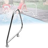 ACERO INOXIDABLE RESISTENTE: El tobogán de la piscina está hecho de acero inoxidable 304. Excelente resistencia a la corrosión y al agua.