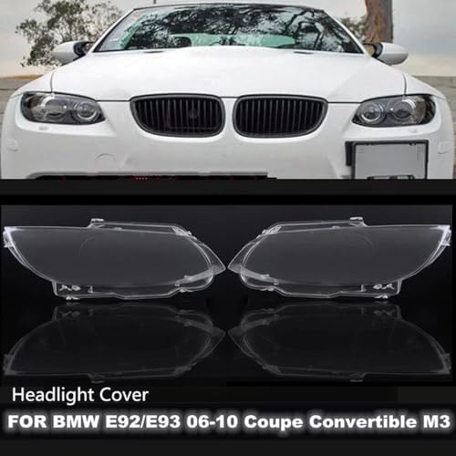 Couvercle de lentille pour phare BMW E92 E93 2006-2010 : coque de protection transparente avant - 2