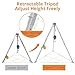 Confined Space Tripod Rescue System, 1200 LB Winch Space Tripod Kit with Self-Locking Safety, Adjustable Legs & 49 Ft Cable for Well, Sewer