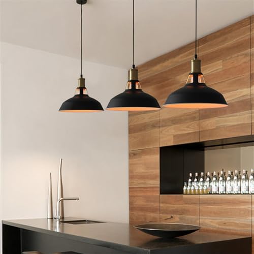 Luminaire suspendue en forme de dôme E27 au design épuré noir pour salon élégant