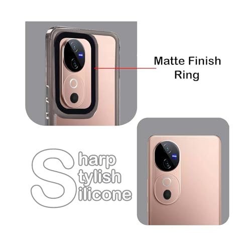 Image of A rtistque Ultra Stylish Back Cover Case for Vivo V40 5G / V40 Pro 5G / T3 Ultra 5G | Premium Shockproof TPU | Protective Design | Vivo V40 5G / V40 Pro 5G / T3 Ultra 5G Cover - Black