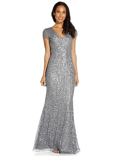 Adrianna Papell Women's Beaded Mermaid Gown