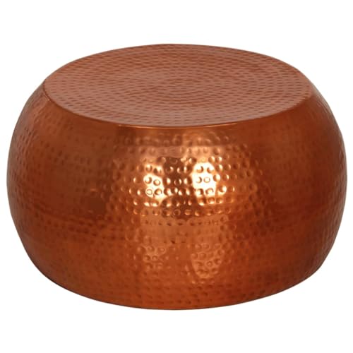 Ordellia Table basse en laiton - Diamètre : 55 x 28 cm - En aluminium - Table d'appoint ronde pour salon - Table basse moderne - Durable - Charge maximale :...