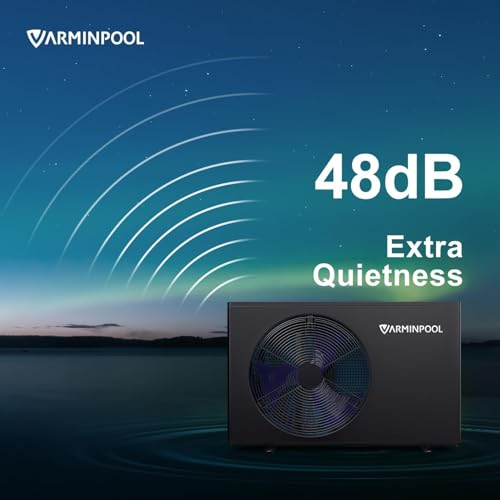 VARMINPOOL Pool Heat Pumps, 30,000 BTU Pool Heat Pump for Above Ground Pools Up to 8000 Gallons, WiFi Control, Titanium Heat Exchanger, 120V, Smart Inverter