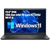 Dell Computadora portátil Inspiron 15 3520 FHD de 15.6 pulgadas, Intel 10-Core i7-1255U de 12ª generación hasta 4.8 GHz, 16 GB DDR4 RAM, 1 TB PCIe SSD, WiFi 802.11AC, Bluetooth, negro carbón, Windows