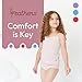 Feathers Floral Print Snug Tagless Cotton Underwear – Girls Underwear Briefs Super Soft Panties (3 Pack) (US, Numeric, 8, Regular, Floral)