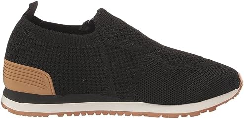 YOKI-KADE-11 Women's Knitted Side Zip Sneaker, Black, 6 M US | Image 5