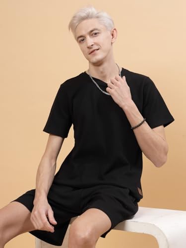 Image of Rigo Cotton Blend Waffle Knit Self Textured Co-Ord Set For Men's|Night Suit Set|Lounge-Wear Pajama Set|Night Wear, Beach Wear, Vacation Wear