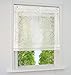 Produktbild BAILEY JO Ösenrollo mit U-Haken Burnt-Out Technology Raffrollo Voile Halbtransparent Vorhang (BxH 80x140cm, Weiß)