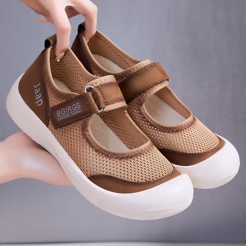 Women's Mary Jane Flats Mesh Breathable Non Slip Dressy Casual Flats for Women Comfortable Lightweight Walking Shoes2