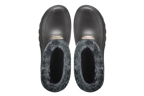 ESTRO Gummistiefel Gefüttert Herren Clogs - Regenstiefel Herren Gefütterte Gummistiefel Damen Kurz Regenschuhe Damen A16 (43, Grau)