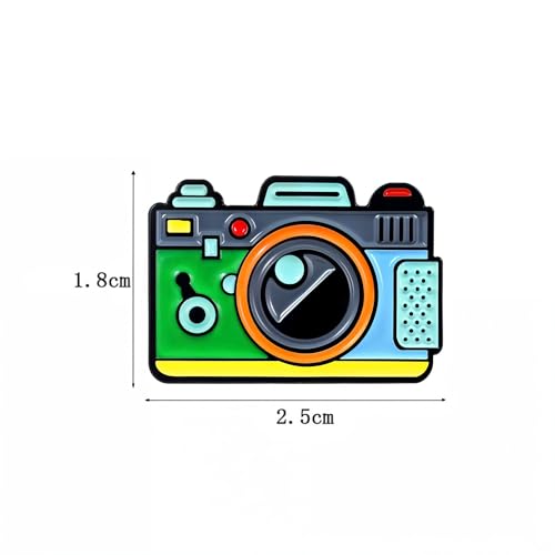 12 PCS Alloy Enamel Pins for Jackets Camera Brooches2