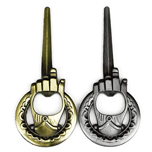 Hand of The King Bottle Opener 2-Pack - Game of Thrones Style - Bronze and Silver - Perfect Barware Man Cave Gift - Unique GOT Custom Cap Lifter Collectible Accessories