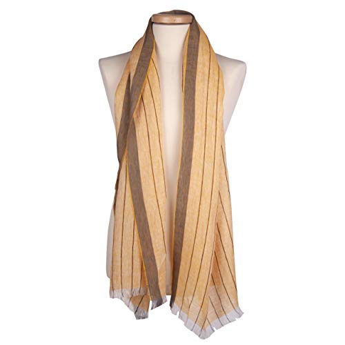 MA.AL.BI 1947 Stola leggera lino a righe unisex