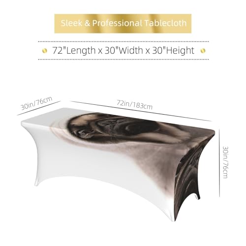 Housse de table extensible 1,8m EdWal imprimé carlin pour fête - 7