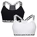 Attvn 2 Stücke Mädchen Sport BH Baumwolle Unterwäsche Ohne Bügel Gepolsterte Sport Büstenhalter Bralette Top Bustier für Kinder 8-16 Jahre