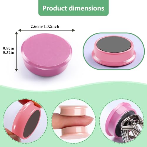 Imanes Decorativos Redondos Pink Set 30 Unidades miniatura 3