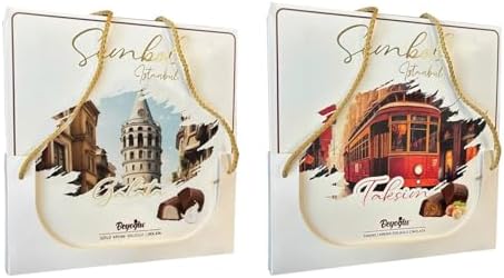 Beyoğlu Sembol Galata ve Taksim Hediyelik Çikolata 300 gr 2 li Karma Paket - Görsel 1