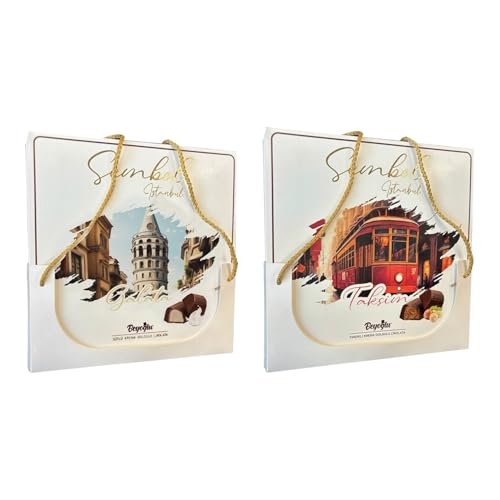 Beyoğlu Sembol Galata ve Taksim Hediyelik Çikolata 300 gr 2 li Karma Paket
