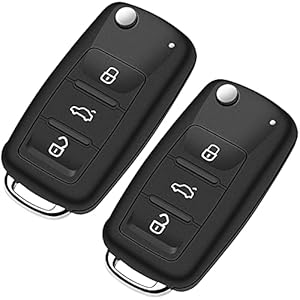 Yosemy 2 stück Schlüssel Gehäuse Fernbedienung,3 Tasten Autoschlüssel Funkschlüssel kompatibel für Volkswagen MK6 VW Golf Polo Tiguan Passat Seat Skoda