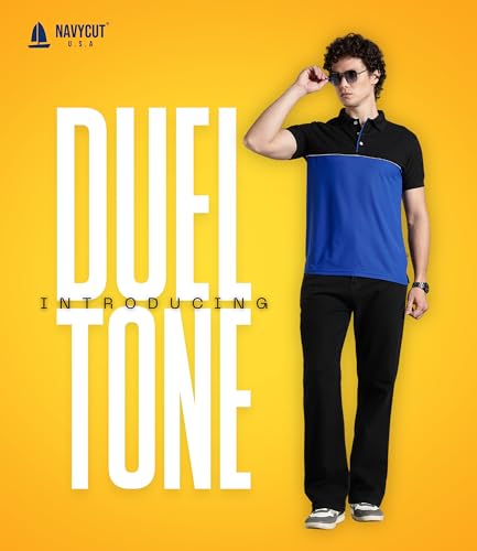 Image of Men's Polo T-Shirt | Regular Fit Short Sleeve Shirt with Collar | Solid Color Casual & Sport Polyester Top for Men | Machine Washable