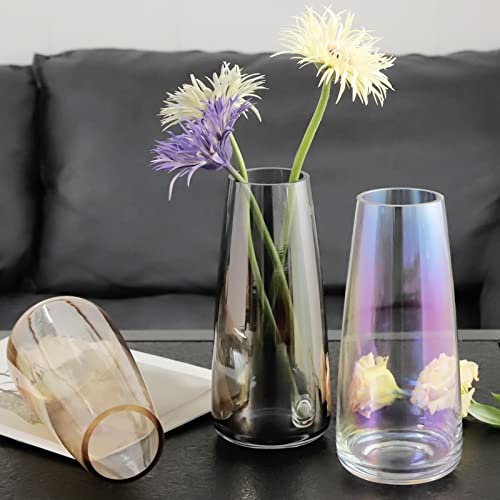 Gunlar Glass Vase Flower Crystal Vases Home Decor Modern Large Clear Glass Vases For Centerpieces For Home Office Wedding Living Room Decorations(Clear) #TOP3
