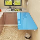 SXZenSpace Mesa de Comedor Plegable de Pared para Cocina, Escritorio para Ordenador, Ideal para Apartamentos pequeños, 4 Colores, 12 tamaños, Ideal para Banco de Trabajo, Garaje, lavandería,