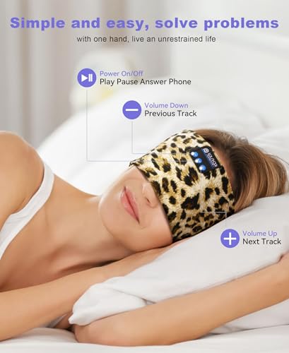 Image of LOVE EYE Sleep Sport Headphones Wireless Bluetooth 5.4 Headband Headphone