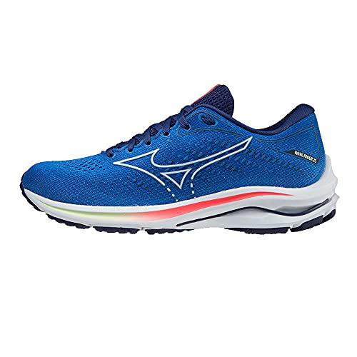 Mizuno Wave Rider 25, Scarpe da ginnastica Donna, Amparoblue Bianco Dcobalto, 39 EU