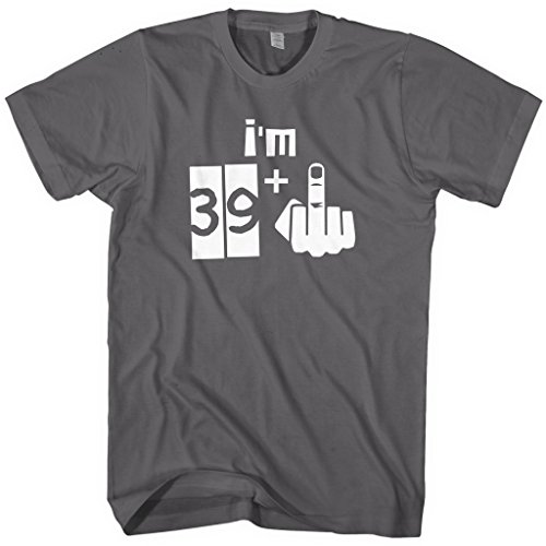 Mixtbrand Men's I'm 39 Plus 1 40th Birthday T-Shirt L Charcoal