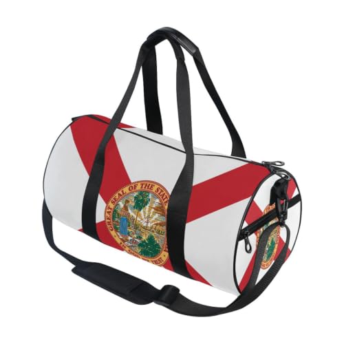 Bolsa de gimnasio ligera y redonda con bolsillo interior para hombre y mujer