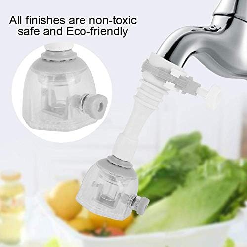 Adjustable Splash-Proof Faucet Extender, Kitchen Sink Taps Rotatable Nozzle Filter, Water-Saving Tap Valve Faucet Extension (13cm-Gray)
